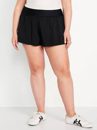 Short Deportivo Talle Alto con Cintura Elástica