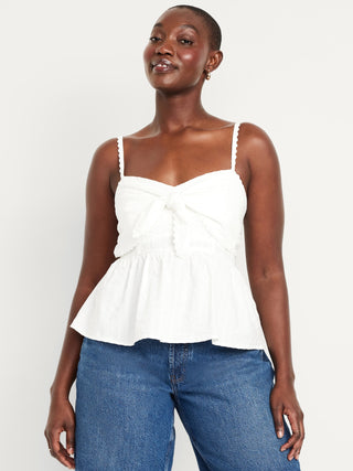 Blusa Peplum con Lazo Delantero