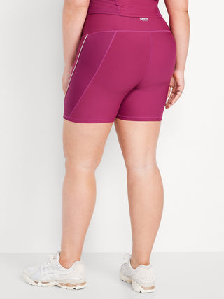 Short Deportivo Talle Alto Detalle en Contraste