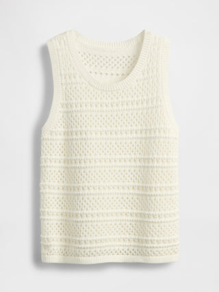 Camiseta Cuello Redondo de Crochet, Niña