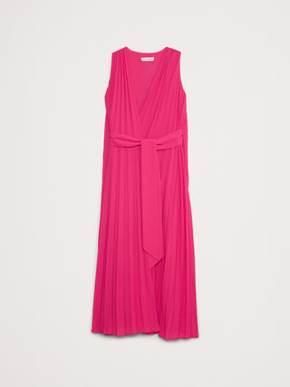 Vestido Plisado con Cinturón