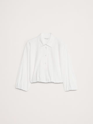 Camisa Crop Manga Larga de Algodón