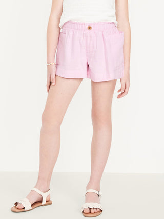 Short con Cintura Elástica de Algodón, Niña