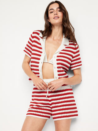 Short Talle Alto con Cintura Elástica de Crochet