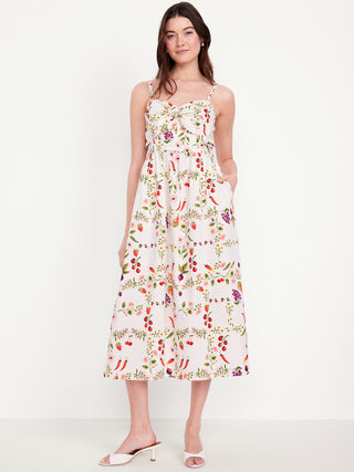 Vestido de Tirantes con Estampado