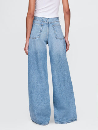 Jeans Holgados Talle Bajo con Bolsillos