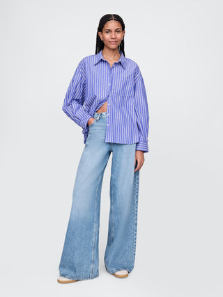 Jeans Holgados Talle Bajo con Bolsillos