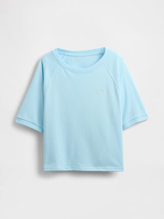 Camiseta Manga Corta con Logo Bordado