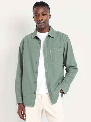 Camisa Manga Larga con Bolsillo de Algodón