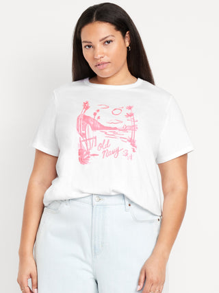 Camiseta gráfica del logotipo de todos los lados.