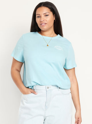 Camiseta gráfica del logotipo de todos los lados.