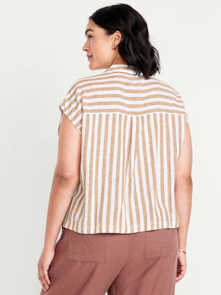 Camisa Manga Corta con Cuello V