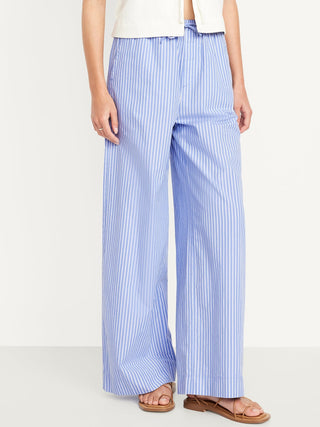 Pantalón con Cintura Elástica Estampado de Rayas
