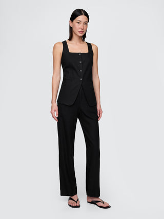 Pantalón Tobillero Talle Alto con Bolsillos