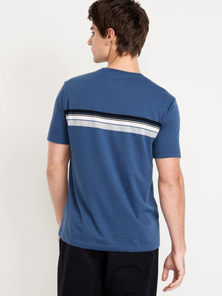 Camiseta Manga Corta con Detalle de Rayas