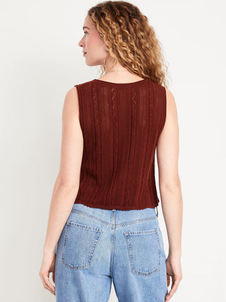 Blusa de Crochet con Detalle Lazos