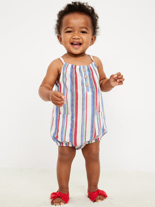 Body de Tirantes con Estampado Rayas, Bebé