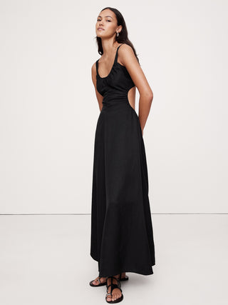 Vestido Largo sin Mangas con Aberturas