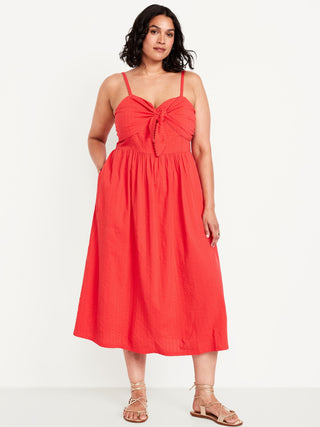 Vestido Midi Escote Corazón de Algodón