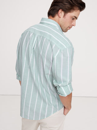 Camisa Manga Larga con Bolsillo de Algodón