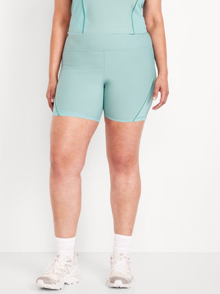 Short Deportivo Talle Alto Detalle en Contraste.