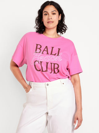 Camiseta Manga Corta con Gráfico de Algodón