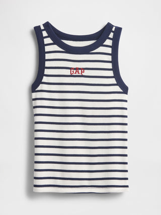 Camiseta sin Mangas con Logo Bordado, Niña