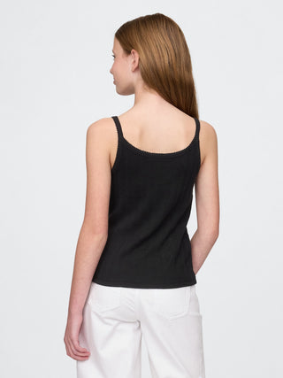 Camisola de canalé Pointelle para niños.