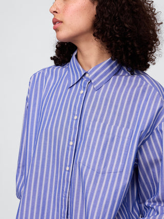 Camisa Manga Larga Oversize de Rayas