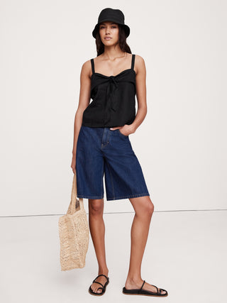 Blusa de Tirantes Escote Corazón con Lazo