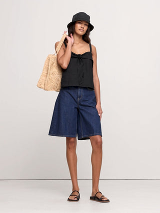 Blusa de Tirantes Escote Corazón con Lazo