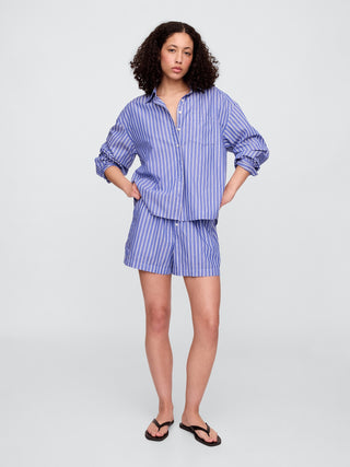 Camisa Manga Larga Oversize de Rayas