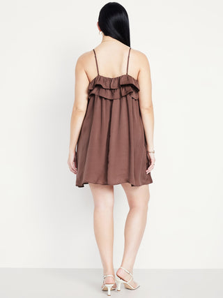 Vestido de Tirantes con Detalle de Volantes