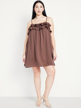 Vestido de Tirantes con Detalle de Volantes