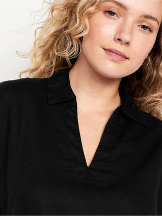 Camisa Manga Corta con Cuello V