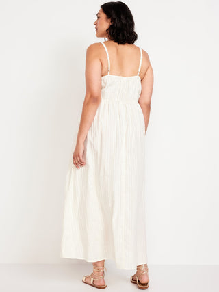 Vestido de Tirantes con Detalle de Crochet