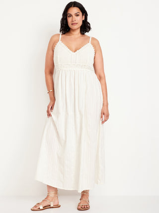 Vestido de Tirantes con Detalle de Crochet