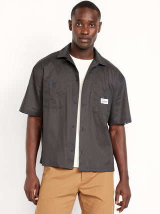 Camisa Manga Corta con Detalle Bordado