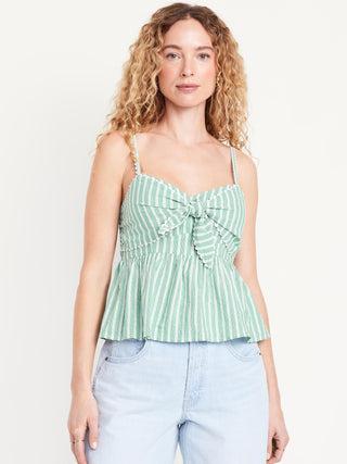 Blusa Peplum con Lazo Delantero