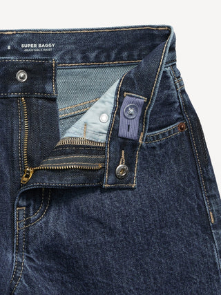 Jeans Holgados Talle Alto, Niño