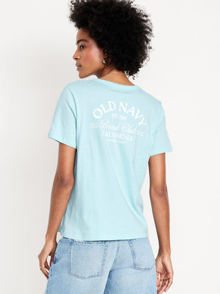 Camiseta gráfica del logotipo de todos los lados.