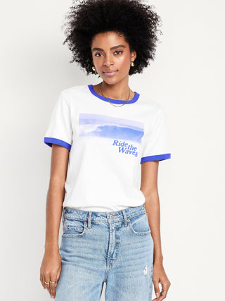 Camiseta de timbre gráfico de todos los lados.