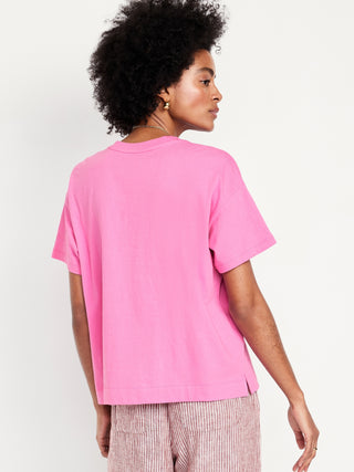 Camiseta Manga Corta con Gráfico de Algodón