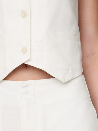 High-Waisted Ankle-Length Trousers with Pockets