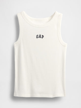 Camiseta sin Mangas con Logo Bordado, Niña