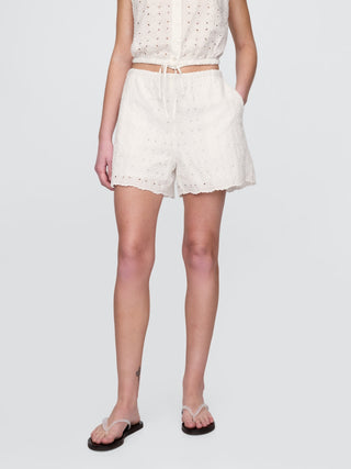 Short con Cintura Elástica de Crochet