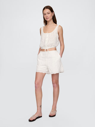 Short con Cintura Elástica de Crochet
