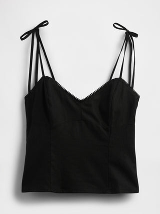Blusa con Escote Corazón de Lino