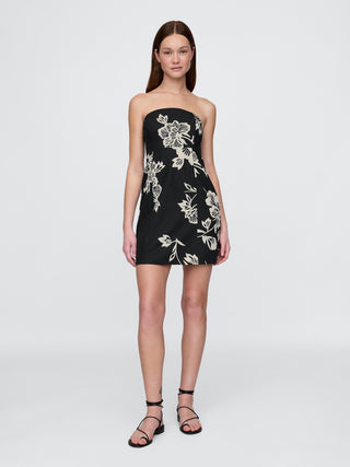 Vestido de Tirantes Cuello Cuadrado de Lino