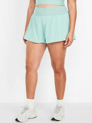 Short Deportivo Talle Alto con Cintura Elástica